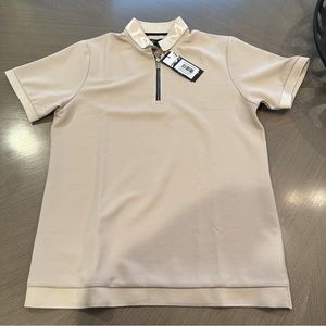 MAUVAIS BEIGE PREMIUM LOGO COLLAR POLO